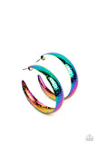 Paparazzi Futuristic Flavor - Multi Oil Spill Hoop Earrings