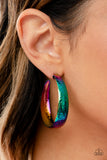 Paparazzi Futuristic Flavor - Multi Oil Spill Hoop Earrings