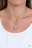 Paparazzi Modern Moonbeam - Rose Gold Necklace
