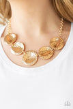 Paparazzi First Impressions - Gold Necklace and Matching Earrings - The Jewelry Box Collection 