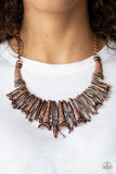 Paparazzi In The MANE-stream - Copper Necklace - The Jewelry Box Collection 