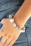 Paparazzi Majestic Masonry - White Bracelet