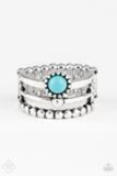 Paprazzi Summer Retreat - Blue Turquoise Ring - Fashion Fix / Trend Blend Exclusive