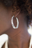 Paparazzi GLITZY By Association - Silver Hoop Earring - The Jewelry Box Collection 