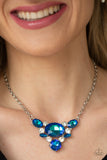 Paparazzi Cosmic Coronation - Blue Iridescent Necklace