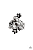 Paparazzi Daisy Delight Black Silver Ring