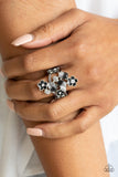 Paparazzi Daisy Delight Black Silver Ring