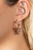 Paparazzi Butterfly Freestyle - Copper Butterfly Earrings