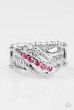 Paparazzi Flirting With Sparkle - Pink Rhinestones - Ring