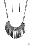 Paparazzi Impressively Incan - Black Necklace - The Jewelry Box Collection 