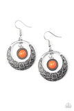Paparazzi Wandering Waikiki Orange Earrings