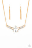 Paparazzi Way To Make An Entrance - Gold Necklace and Matching Earring