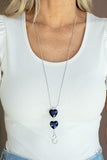 Paparazzi Flirtatious of Them All - Blue Double Heart Necklace