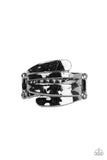 Paparazzi Behind The SHEEN - Black Ring - The Jewelry Box Collection 