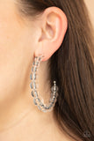Paparazzi In The Clear - White Hoop Earrings