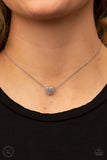 Paparazzi Twitterpated Twinkle - White Heart Necklace