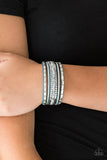 Paparazzi Rebel in rhinestone Blue Bracelet