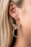 Paparazzi Paradise Found - Gold Butterfly Earrings