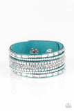 Paparazzi Rebel in rhinestone Blue Bracelet