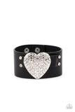 Paparazzi Flauntable Flirt - Black Bracelet- July 2021 Life Of The Party Exclusive