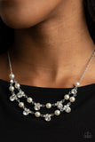 Paparazzi Royal Announcement - White Pearl Necklace