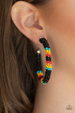 Paparazzi Bodaciously Beaded - Black SeedBead Earring