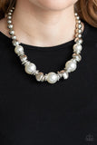 Paparazzi Hollywood HAUTE Spot White Necklaces - The Jewelry Box Collection 