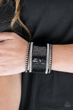 Paparazzi Mermaids Have More Fun Black Silver Bracelet - The Jewelry Box Collection 