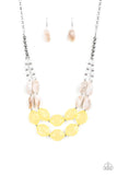 Paparazzi Seacoast Sunset  yellow necklace - The Jewelry Box Collection 