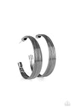 Paparazzi Live Wire - Black Hoop Earrings
