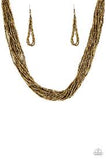 Paparazzi The Speed of STARLIGHT - Copper Seed Beads - Necklace and matching Earrings - The Jewelry Box Collection 