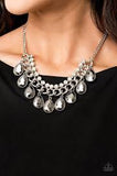 Paparazzi All Toget-HEIR Now - Silver Necklace and matching earrings - The Jewelry Box Collection 