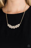 Paparazzi Special Treatment - Gold Necklace and matching earrings