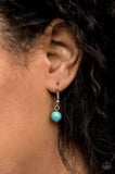 Paparazzi Elemental Goddess - Blue Turquoise Stone - Silver Accents Necklace with matching earrings