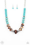 Paparazzi Desert Tranquility blue turquoise necklace & Earrings