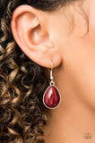 Paparazzi Shop Til You TEARDROP - Red / White Teardrops - Necklace - 2019 Convention Exclusive