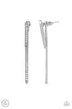 Paparazzi Very Important VIXEN - Silver - Rhinestones - Double Sided Post Earrings