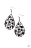 Paparazzi Certainly Courtier Purple Bling Earrings