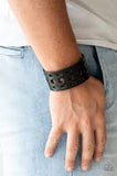 Paparazzi Free RANGER - Black Leather - Bracelet