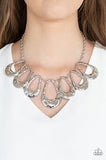 Paparazzi Teardrop Envy - Silver- Teardrops - Necklace and matching Earrings
