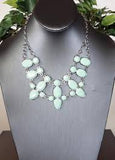 Paparazzi Goddess Glow - Green - Round, Oval and Teardrops - Necklace & Earrings