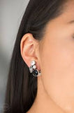 Paparazzi Super Superstar - Black Clip On Earrings
