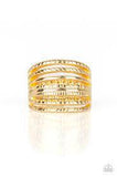 Paparazzi Basic Maverick Gold Ring - The Jewelry Box Collection 