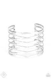 Paparazzi Keep Them On Edge - Silver Cuff Bracelet - Trend Blend / Fashion Fix Exclusive July 2019