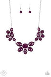 Paparazzi Flair Affair- Purple and Silver Necklace with matching earrings