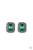 Paparazzi Young Money - Green - Post Earrings