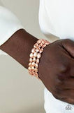Paparazzi Basic Bliss - Copper Beads - Set of 3 Bracelets - The Jewelry Box Collection 