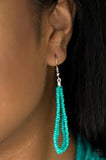 Paparazzi Summer Samba - Blue Turquoise - Seed Beads - Necklace and matching Earrings - The Jewelry Box Collection 