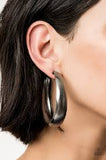 Paparazzi HOOPS! I DID IT AGAIN - BLACK - The Jewelry Box Collection 