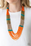 Rio Roamer - Orange Necklace - The Jewelry Box Collection 